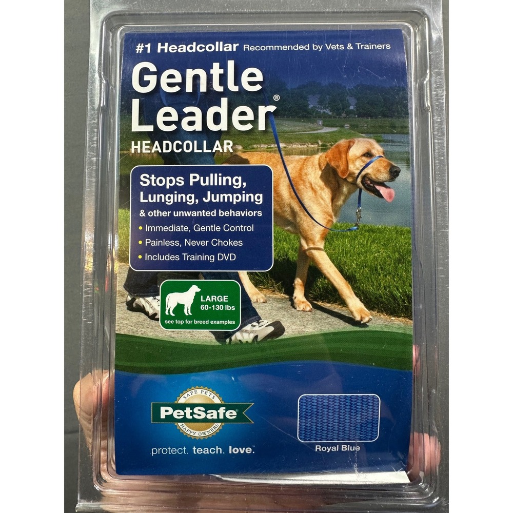 PetSafe Gentle Leader Headcollar‎ Large Royal Blue Dog Training GL-Q-HC-L-RYL